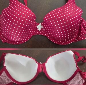 Maidenform Red and White Polka Dot Bra